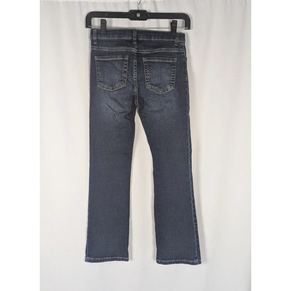 The Children's Place Girls Bootcut Dark Wash Denim Jeans Blue Size 10 Adjustable